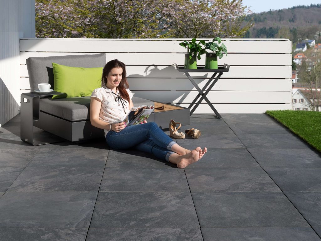 Schiefer auf der Terrasse: Trendy & einzigartig Terrassengestaltung mit