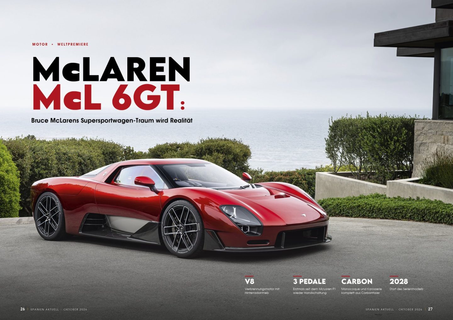 Reportaje de motor McLaren McL 6GT en Spanien aktuell, octubre de 2026